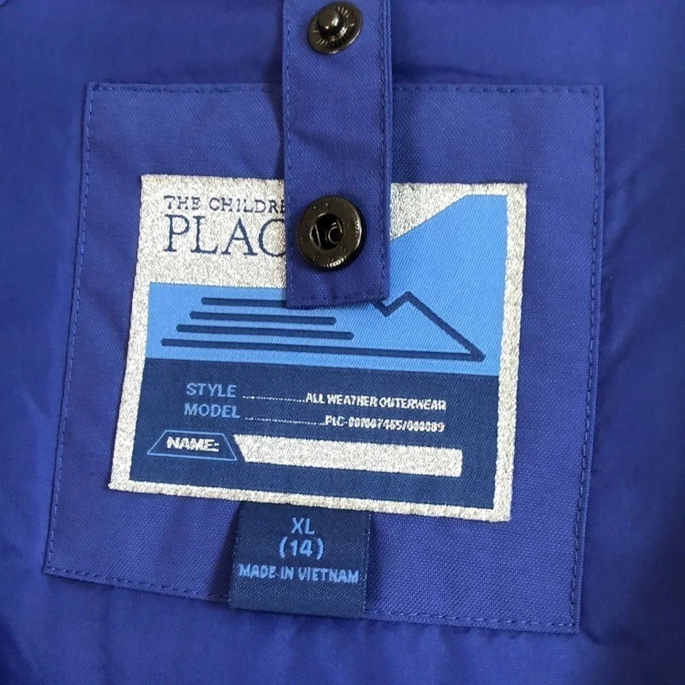 The Children's Place Blue Two-piece Reversible Ski Jacket Winter Size 14 XL Cozy